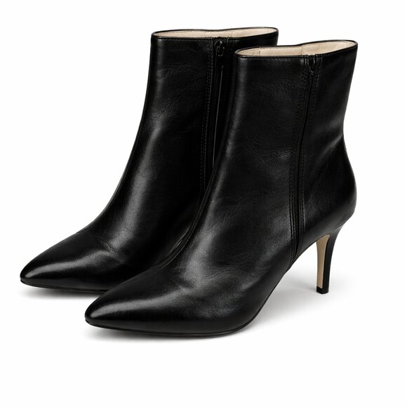 INC International Concepts Deandra Leather Ankle Booties Boots Shoes Size 8M